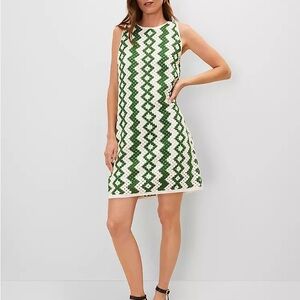 Ann Taylor Geo Crochet Shift Dress NWT
